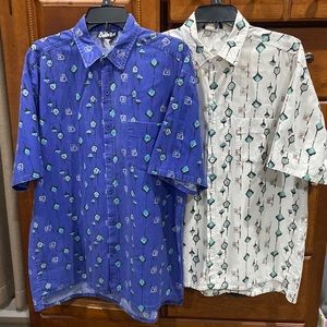 Vintage-Style Mens Short Sleeve Button Down Shirts-2 Shirts for One Low Price!